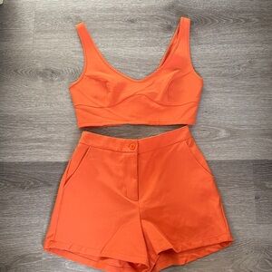 Sincerely Jules Orange Women Shorts Set